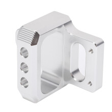 Aluminium Alloy 3 Port Solenoid Valve Mount Bracket for Boost Controllers Silver