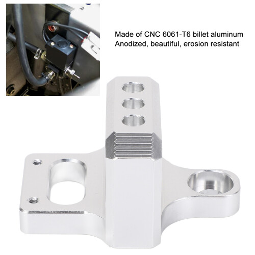 Supporto in alluminio per valvola solenoide di boost a 3 porte argento 2