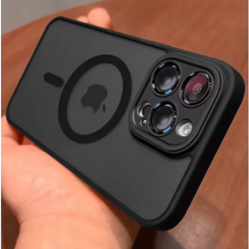 (BLACK, For iPhone 13) Magnetic Luxury Lens Protector Case For iPhone 13