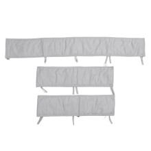 Juego de 3 barandillas de cama para bebé de algodón gris 125x18/66x18 cm