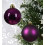 24 Fig Purple Christmas Tree Baubles Shatterproof Decs 6cm Round 1
