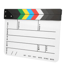 30x25cm Acryl-Klappe mit Klappenklemme Professioneller Regie-Klappe für Action-Filme Fotografie-Werkzeug