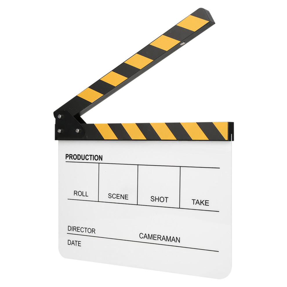 30X25cm Acrylic Clapperboard Movie Film Director Action Clap Board (Pav1ywe3) White 6941333758074