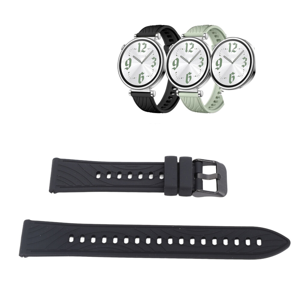 Silicone Watch Band For Gt4, 18Mm, Breathable, Quick Release Black 7891333759245