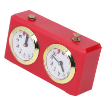 Mechanical Digital Chess Timer, No Battery, Portable Red 15.4x5.5x9cm