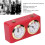 Mechanical Digital Chess Timer, No Battery, Portable Red 15.4x5.5x9cm 4