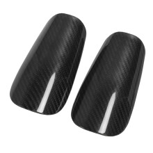 2 piezas de espinilleras de EVA con fibra de carbono negras
