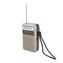 Radio portátil en miniatura de 1000 mAh, negro, 3,5 mm