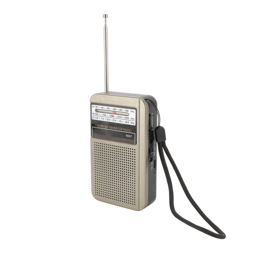 Radio miniature 1000mAh ABS, noir, portable