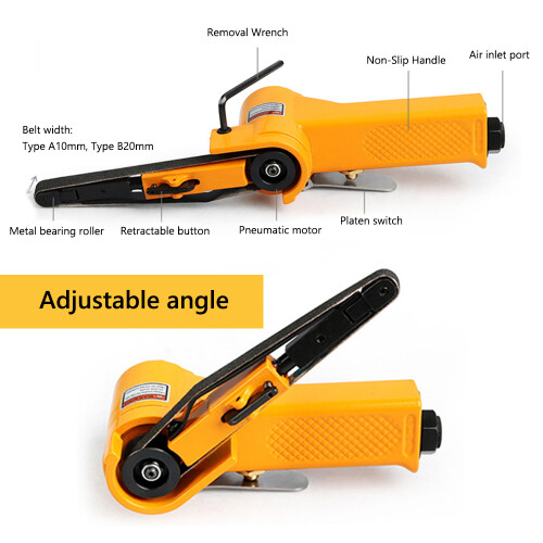 Multifunctional Pneumatic Belt Grinder 10mm/20mm Sanding & Deburring Machine 2