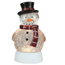 Festive Sparkle Snowman Water Spinner Christmas Decoration