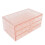 Caja de joyas de 3 capas, con 72 compartimentos, acrílica, rosa. 14