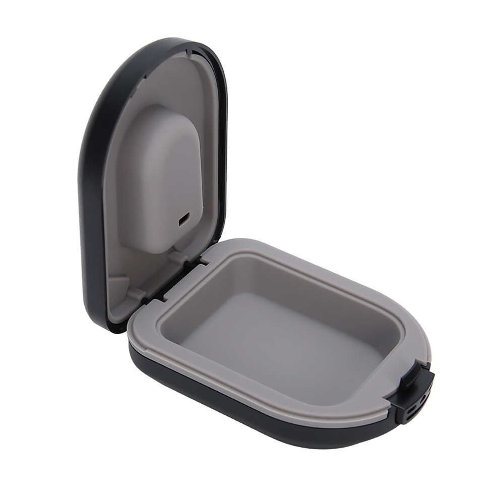 Black Drop-Resistant Waterproof Hearing Aid Storage Box For Behind-Ear Devices
