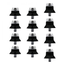 Football Cleats 12-Piece Set, Athletics Accessories for Rugby and Football, Competition Style Boots, Black