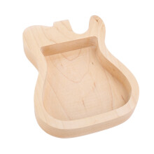 Caja de púas para guitarra de madera de arce,119x99.6x31mm,24 púas
