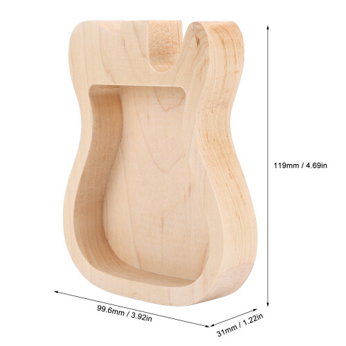 Boîte à médiators en bois d'érable 119 x 99,6 x 31 mm compacte 1