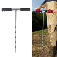 Sonda de suelo de acero inoxidable 0,895 kg 17-32-48 pulgadas con mango en T