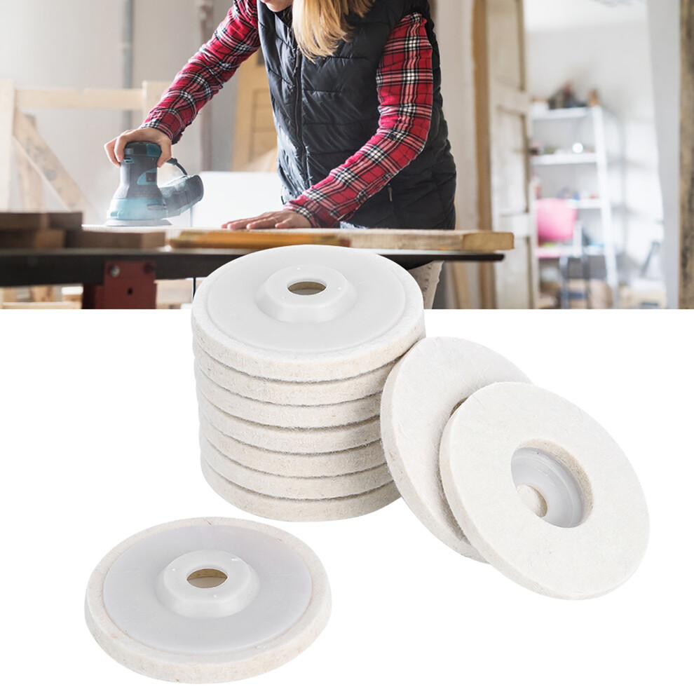 10Pcs Metal Polishing Discs Wool Buffing Grinding Wheels Kit 9.8Cm 4011333776476