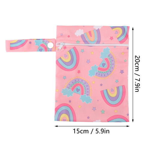 3 pezzi Borse bagnate e asciutte 15x20 cm, stampate e resistenti all'acqua 1