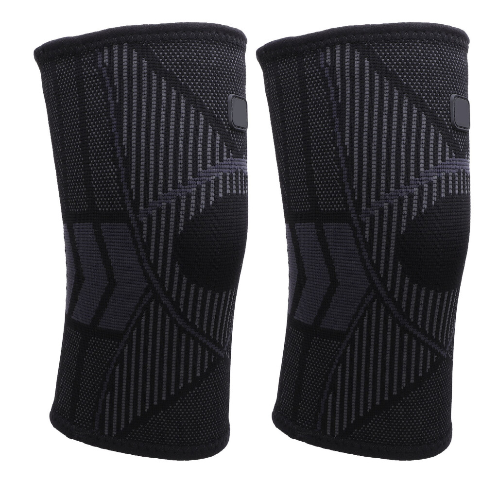 Black Nylon Anti Slip Knee Brace For Women's Running & Fitness, Size S,