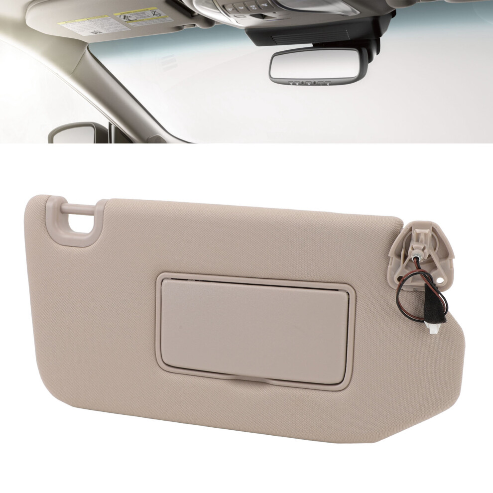 Left Drive Sun Visor For Pathfinder R52 2012-2019 With Mirror Beige 7681333784831