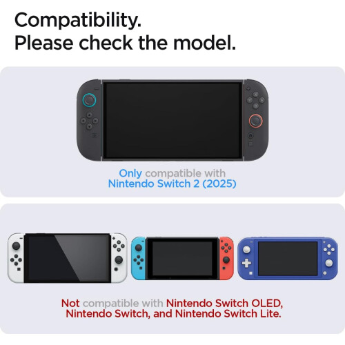 Spigen Spigen Glaster EZ Fit Screen Protector for Nintendo Switch 2 7.9" 2 Pack - AGL10156 1