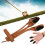 Recurved Archery Bow Glove, Three Fingers Protection, Brown, Microfiber 16