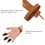 Recurved Archery Bow Glove, Three Fingers Protection, Brown, Microfiber 4