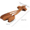 Recurved Archery Bow Glove, Three Fingers Protection, Brown, Microfiber 8
