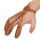 Recurved Archery Bow Glove, Three Fingers Protection, Brown, Microfiber 9