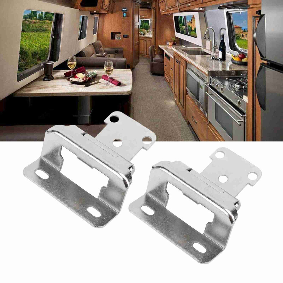 2 Pcs Self-Closing Steel Semi Wrap Overlay Cabinet Hinges 1/2In For Rv 8361333788952