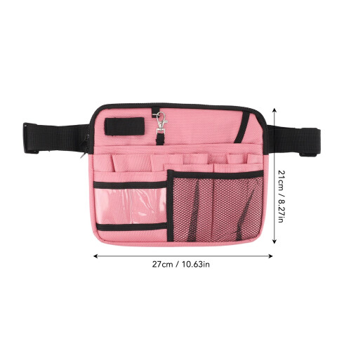 Sac banane rose pour infirmière, sac à outils à compartiments multiples 1