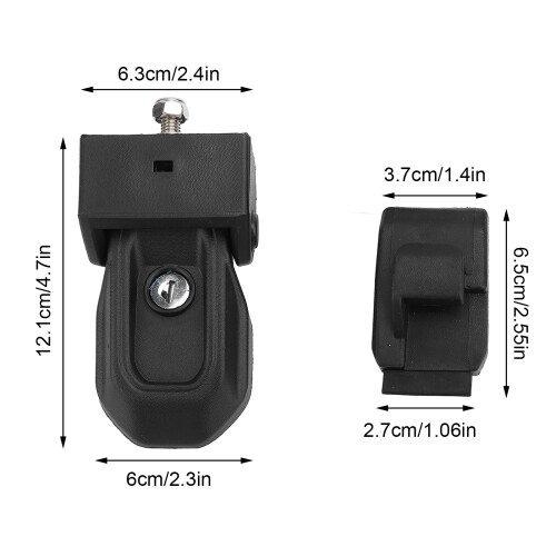Kit de loquet de capot verrouillable avec clés pour JL/JLU/JT ABS 1