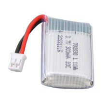 3,7 V 300 mAh Lithium-Batterie zum Austausch, 20C 702030 Lithium-Polymer-Ionen-Batterie mit PH2.0-Stecker für Drohnen