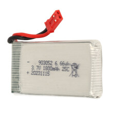 3,7 V 1800 mAh 25C Lithiumbatterie für X5SW RC Quadcopter Drohne Hubschrauber 903052 Batterie mit rotem JST-Stecker