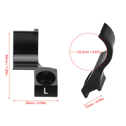 Linke Seite Brems-/Schalthebel-Adapter, Aluminiumlegierung 1