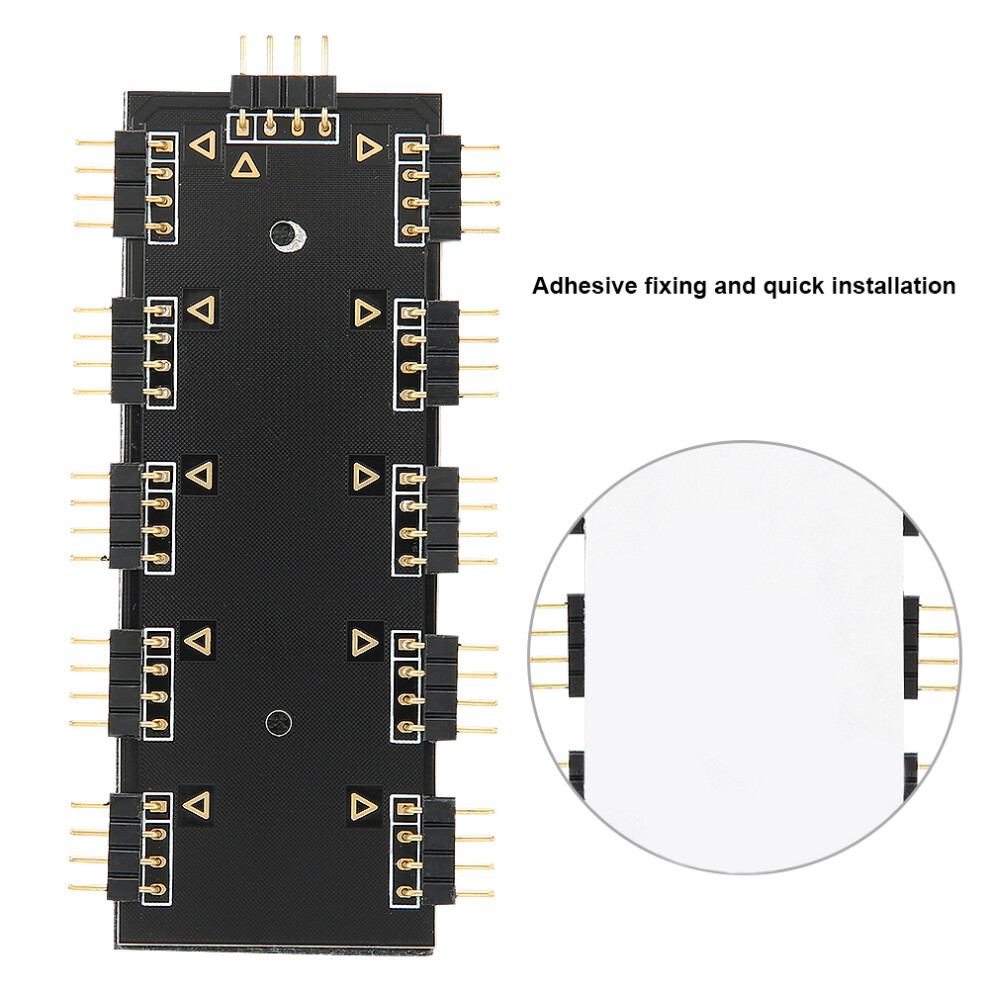 Rgb Hub Controller 1Â10 For Pc Chassis Fan & Cpu Cooling Metal 8451333804605