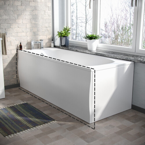 NES Home Nes Home White Pedestal Basin Toilet 1700 Bath Tap and Front Panel Set 2