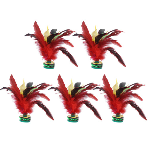5PCS 20CM Feather Colorful Shuttlecock for Fun Foot Kick Games 1