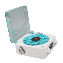 Altavoz Bluetooth de tocadiscos vintage 1500mAh blanco