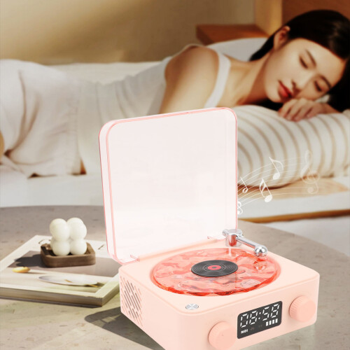 Haut-parleur portable Bluetooth platine 1500mAh rose 2