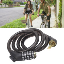 Cadenas de vélo à code à 5 chiffres 12 mm/0,47 po, 1200 mm