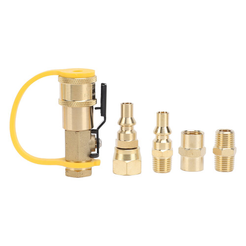 6PCS Brass RV Quick Connect Adapter Set for Trailers & Camping 2