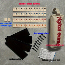 (2025 Travel Bag Electronic Mah) Rummy Cube Game, with 4 Stands, 106pcs Cube Game Travel Set, with Carrying Bag,Board Game Educational Toys
