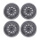 Set di 4 cerchi beadlock RC 1/10 1.9in alluminio grigio 13