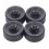 Set di 4 cerchi beadlock RC 1/10 1.9in alluminio grigio 16
