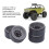 Set di 4 cerchi beadlock RC 1/10 1.9in alluminio grigio 4