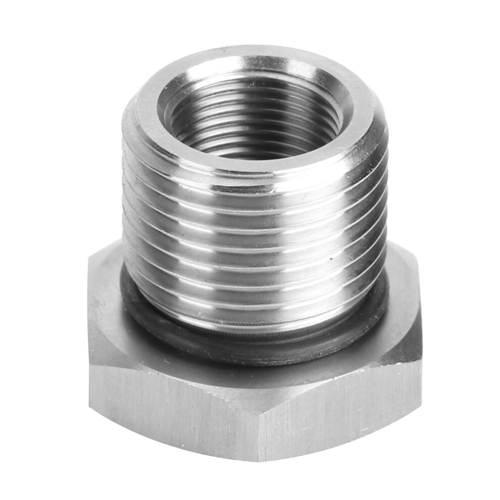 Steel Oil Filter Adapter 1/2Â28 To 3/4Â16, Stainless Steel, Fits Most Filters 7621333817047