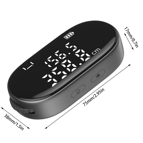 Metro a nastro digitale, 0-99,9 m, 200 mAh, Argento 1