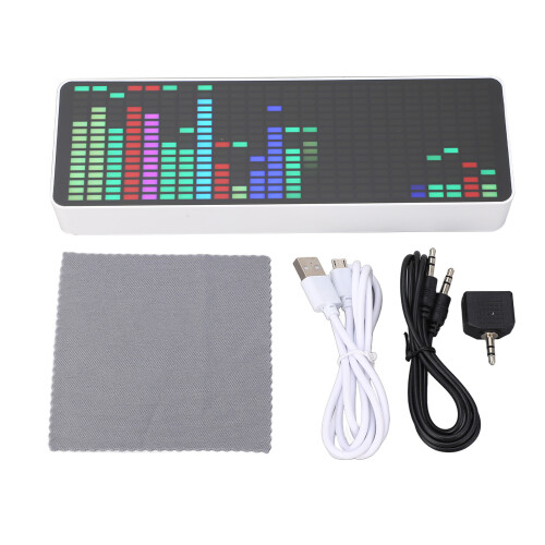 Luz de espectro RGB 1624 segmentos con sensor de voz 384 LEDs visualizador de música 1